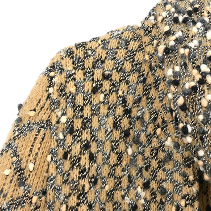 Chanel Ensemble Cardigan Sleeveless Top Brown