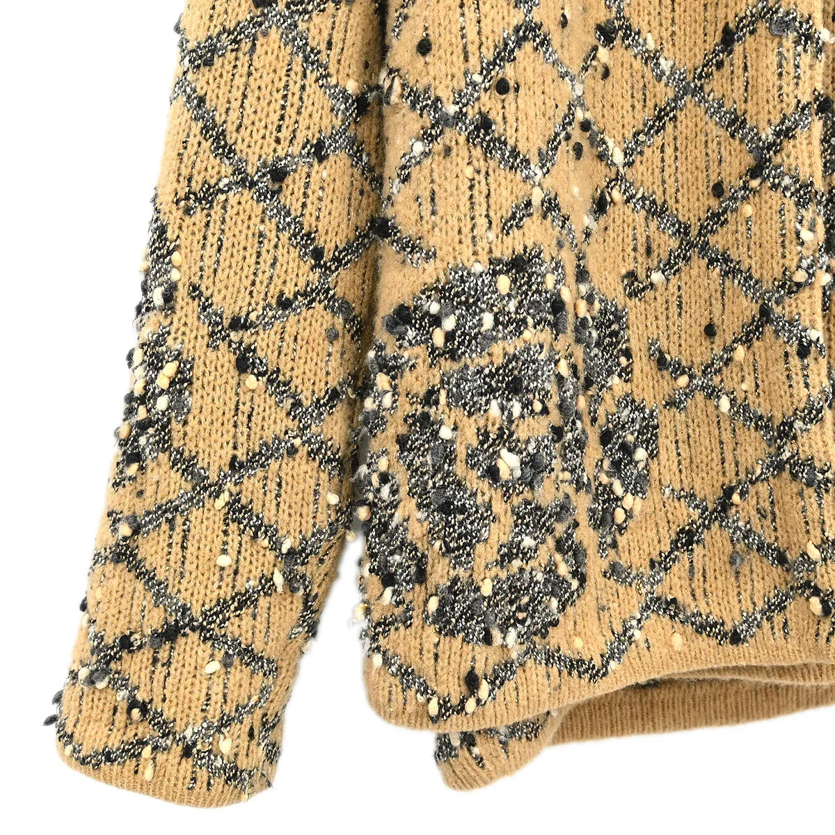 Chanel Ensemble Cardigan Sleeveless Top Brown