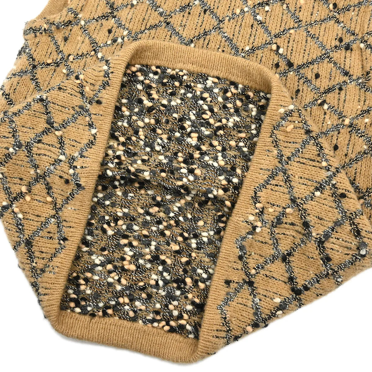 Chanel Ensemble Cardigan Sleeveless Top Brown