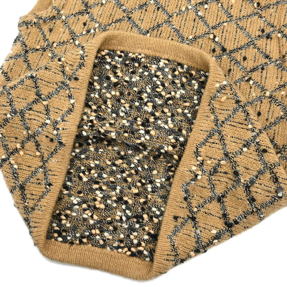 Chanel Ensemble Cardigan Sleeveless Top Brown