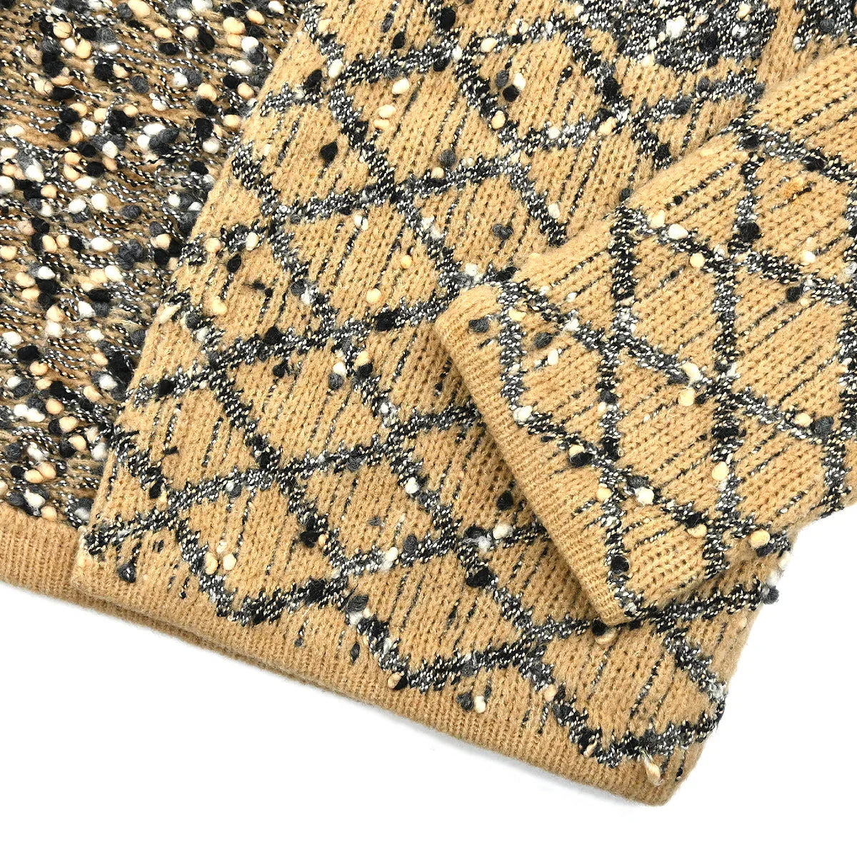 Chanel Ensemble Cardigan Sleeveless Top Brown