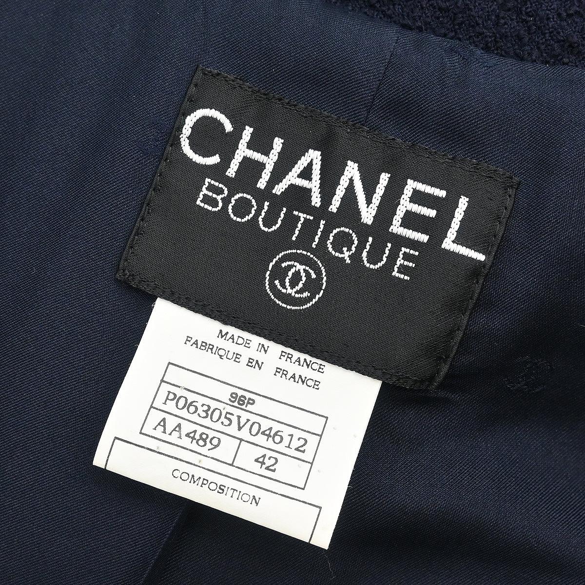 Chanel 1996 Double Breasted Jacket Navy #42