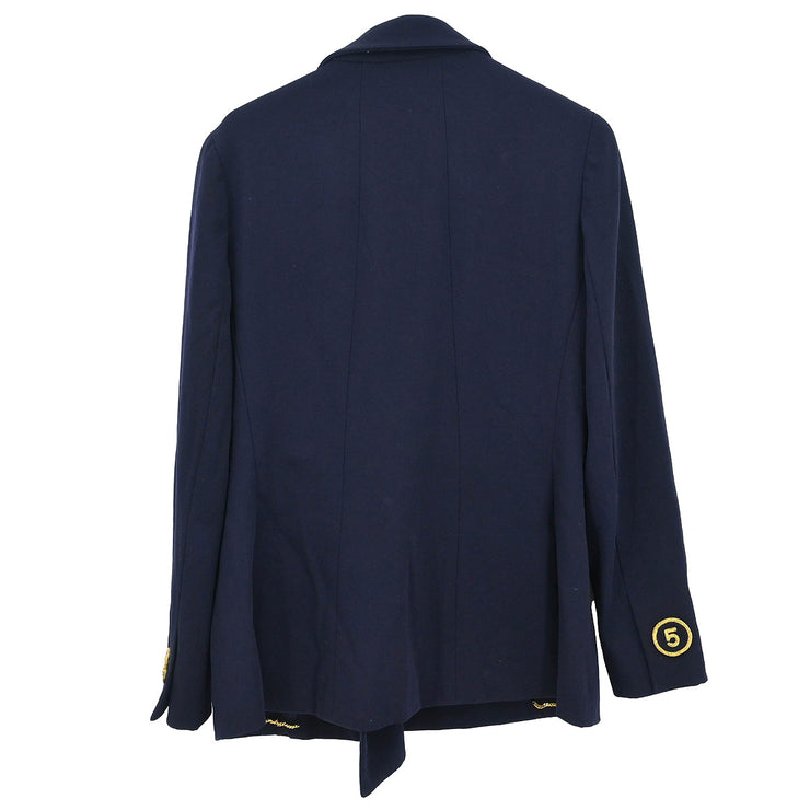 Chanel Double Breasted Jacket Navy