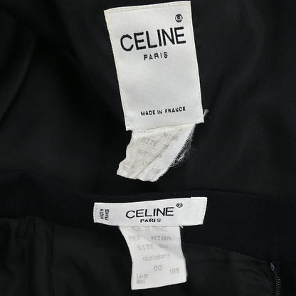 Celine Setup Suit Jacket Skirt Black #38