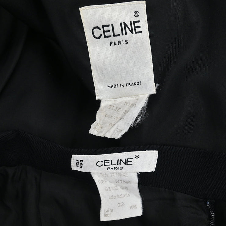 Celine Setup Suit Jacket Skirt Black #38