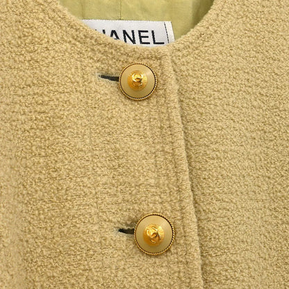 Chanel Collarless Jacket Beige