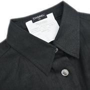 Chanel Blouse Sheer Shirt Black #40
