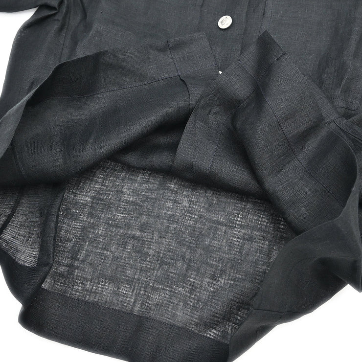 Chanel Blouse Sheer Shirt Black #40
