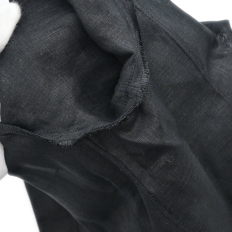 Chanel Blouse Sheer Shirt Black #40