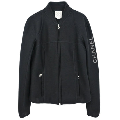 Chanel 2003 Sport Line Zip Up Jacket Black #44