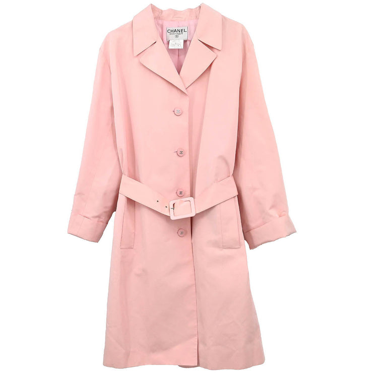 Chanel 1996 Single Breasted Coat Pink #38