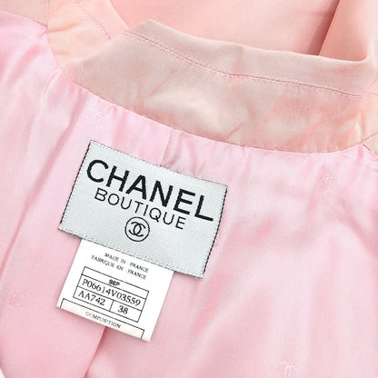 Chanel 1996 Single Breasted Coat Pink #38