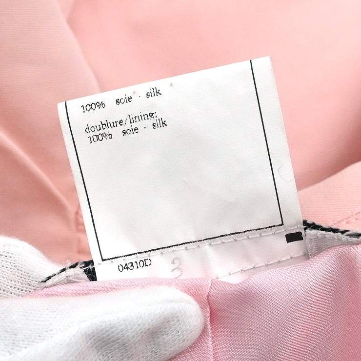 Chanel 1996 Single Breasted Coat Pink #38