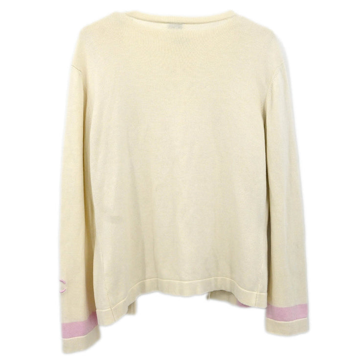 Chanel Ensemble Cardigan Sleeveless Top White