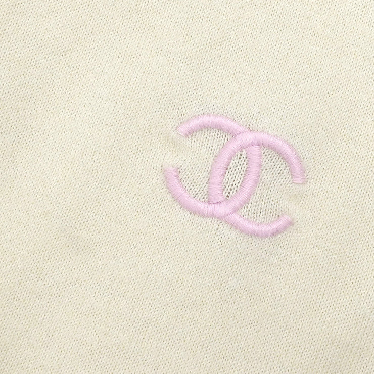 Chanel Ensemble Cardigan Sleeveless Top White