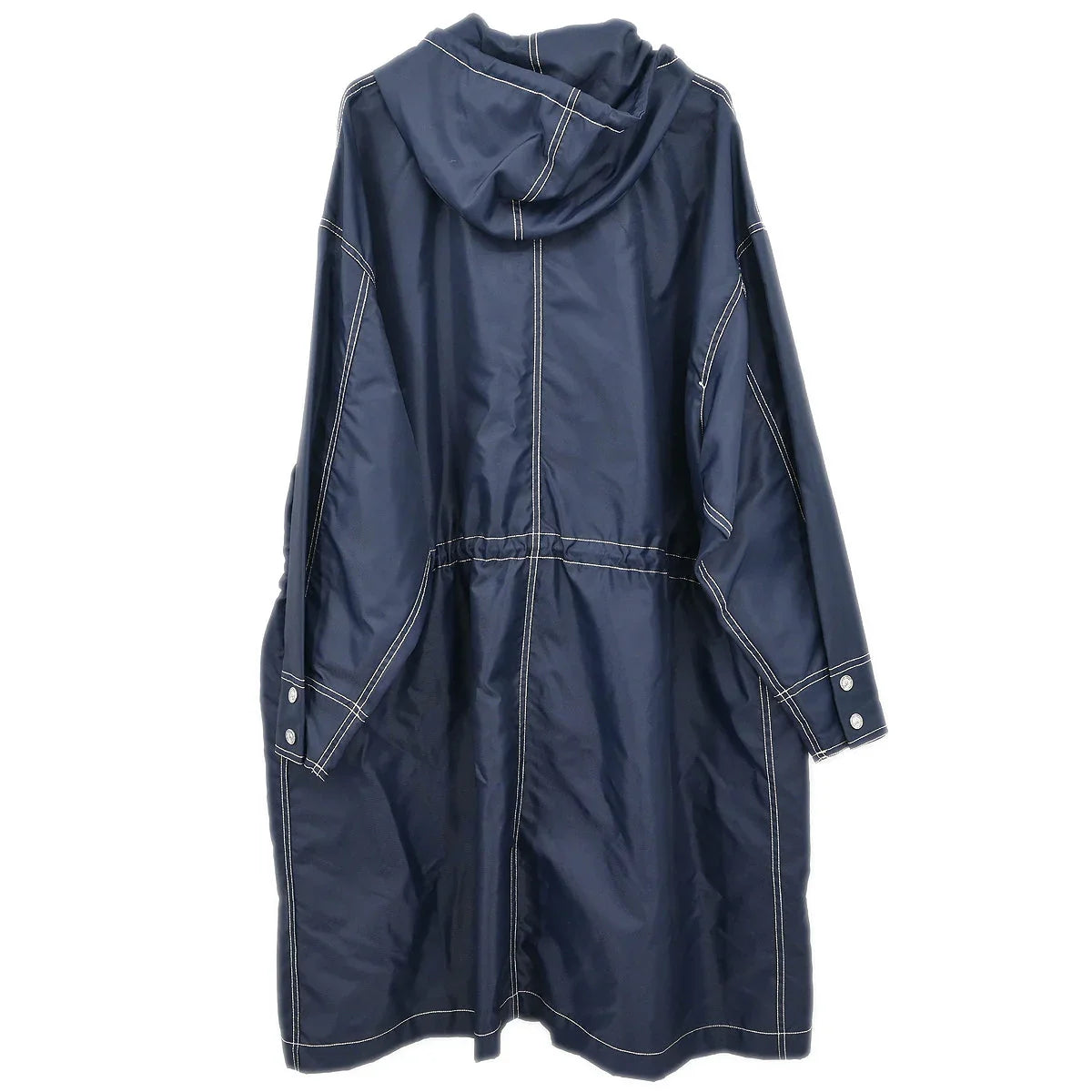 Chanel Zip Up Coat Navy