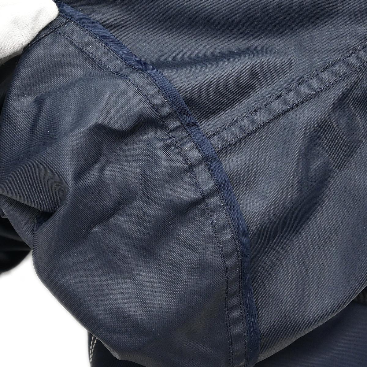Chanel Zip Up Coat Navy