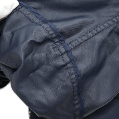 Chanel Zip Up Coat Navy