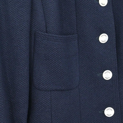Chanel 1997 Setup Suit Jacket Skirt Navy #38