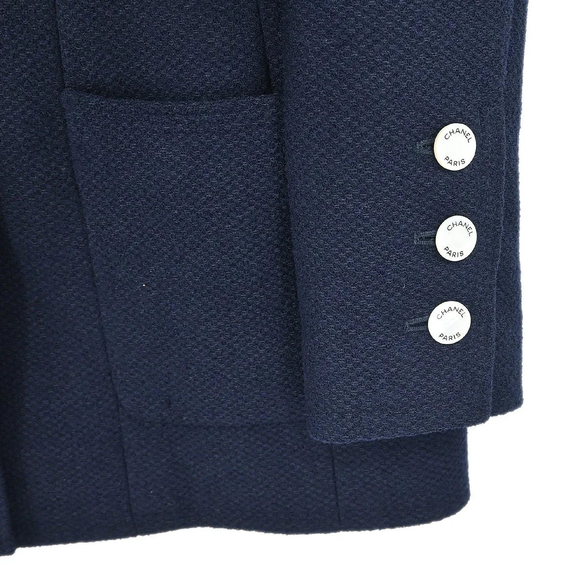 Chanel 1997 Setup Suit Jacket Skirt Navy #38
