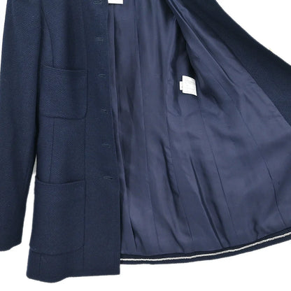 Chanel 1997 Setup Suit Jacket Skirt Navy #38