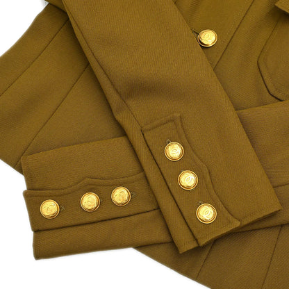 Chanel 1996 Single Breasted Jacket Khaki #38