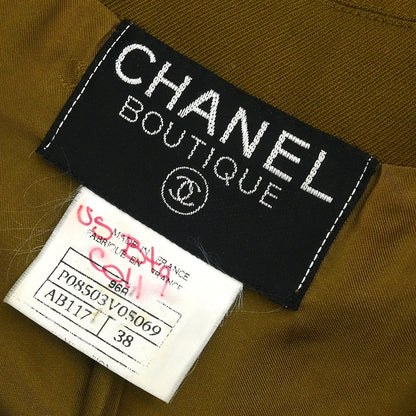 Chanel 1996 Single Breasted Jacket Khaki #38