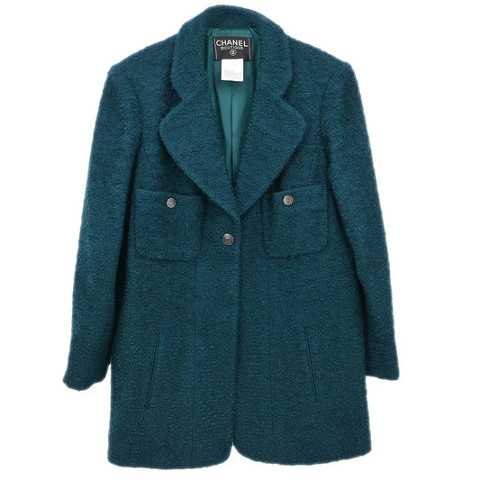 Chanel 1997 Single Breasted Jacket Dark Green #42
