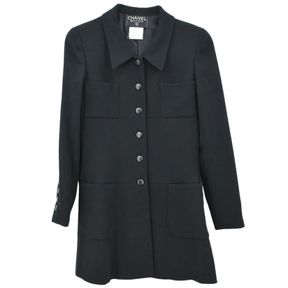 Chanel 1996 Single Breasted Jacket Black #36