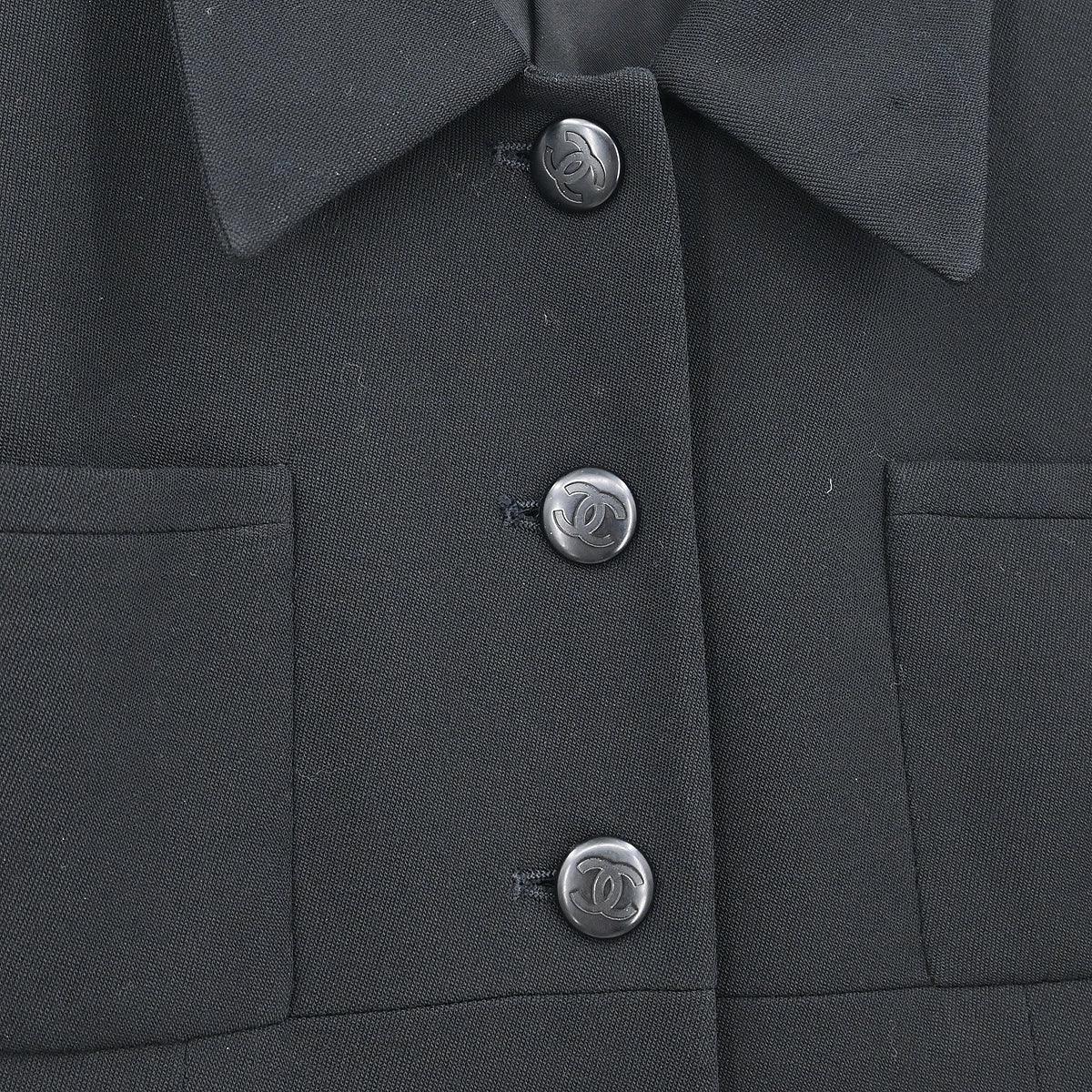 Chanel 1996 Single Breasted Jacket Black #36