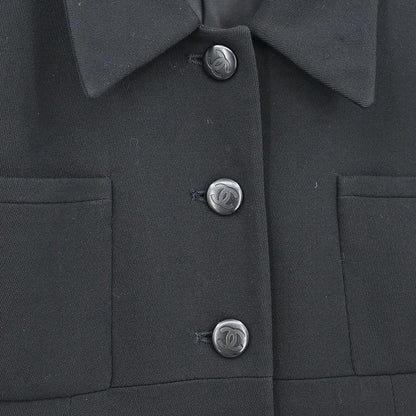 Chanel 1996 Single Breasted Jacket Black #36