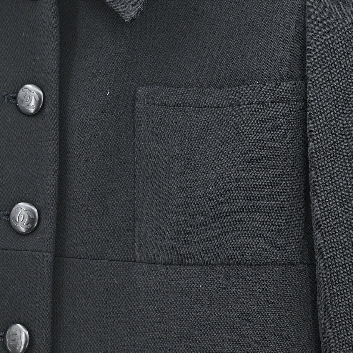 Chanel 1996 Single Breasted Jacket Black #36