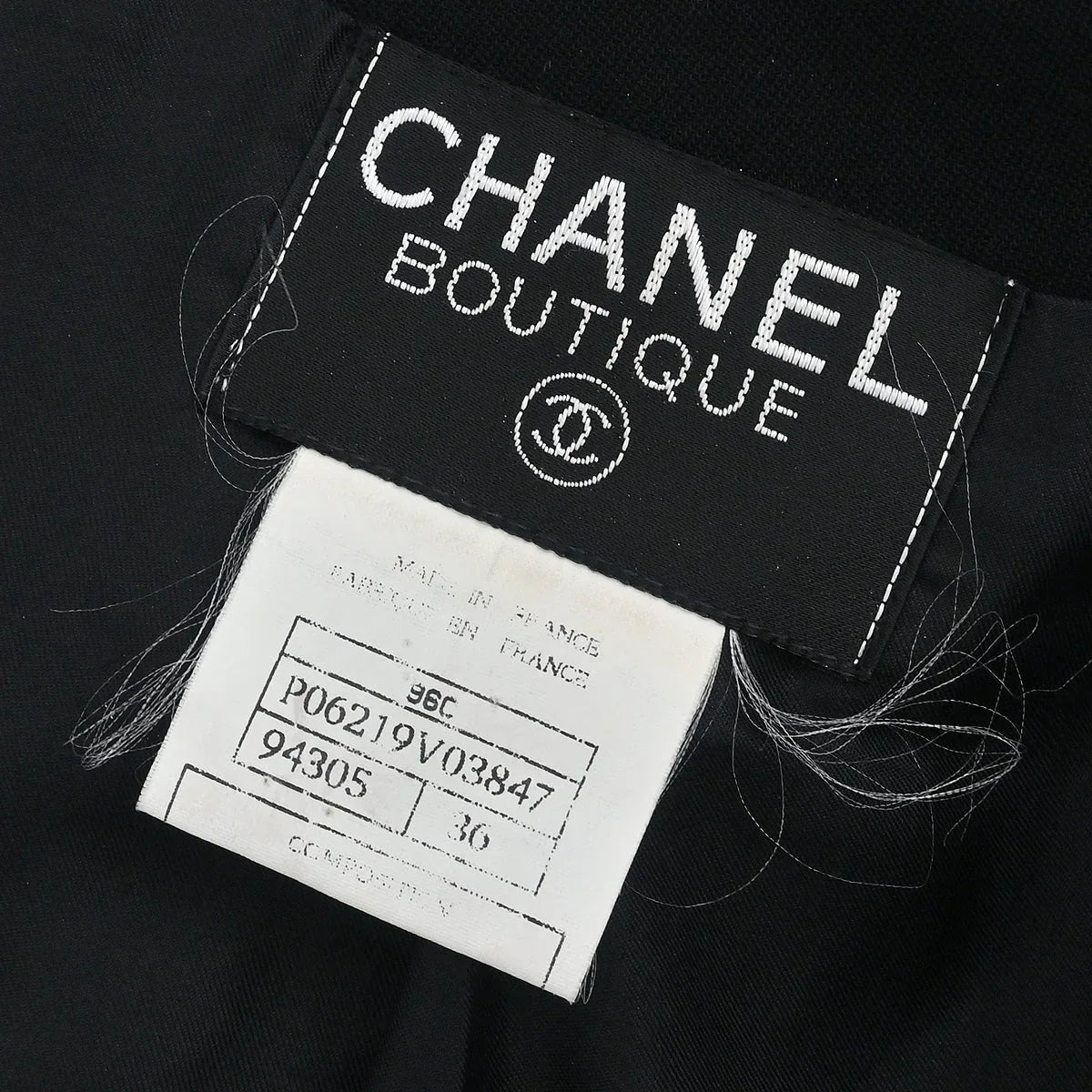 Chanel 1996 Single Breasted Jacket Black #36