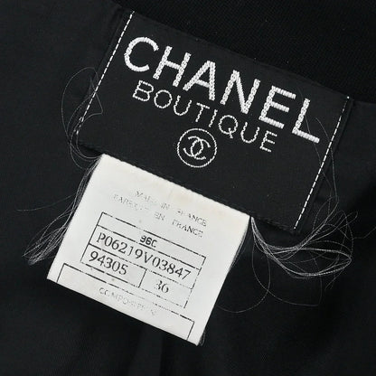 Chanel 1996 Single Breasted Jacket Black #36