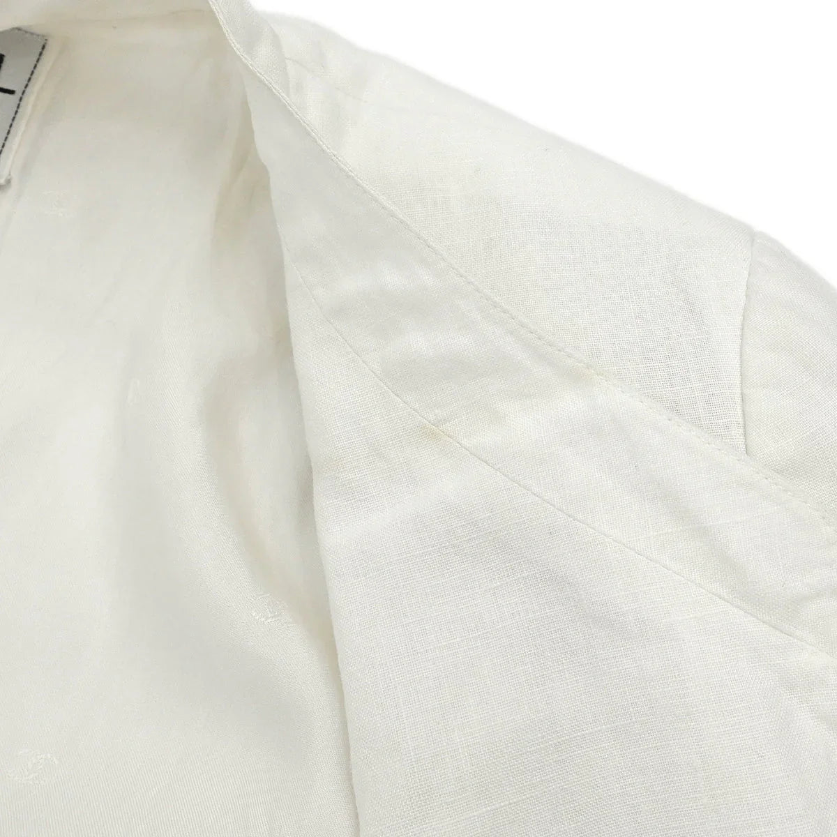 Chanel Collarless Single Breasted Jacket White
