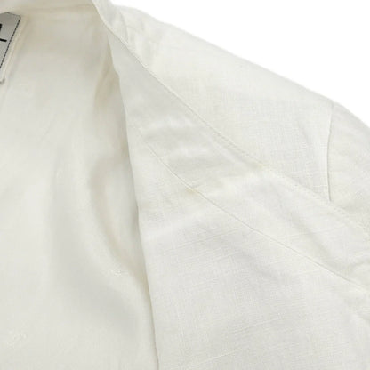 Chanel Collarless Single Breasted Jacket White