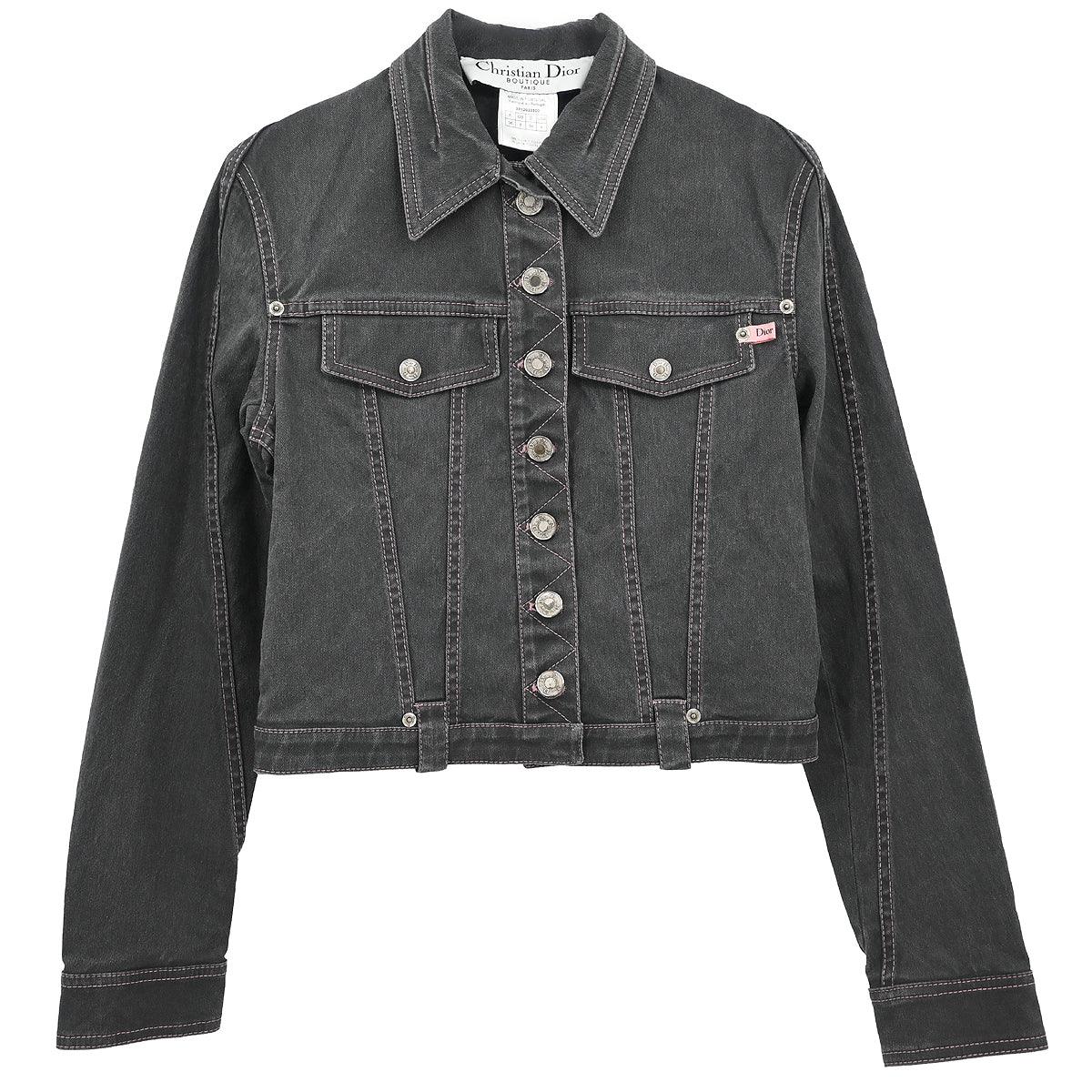 Christian Dior 2003 Single Breasted Denim Jacket Black #36