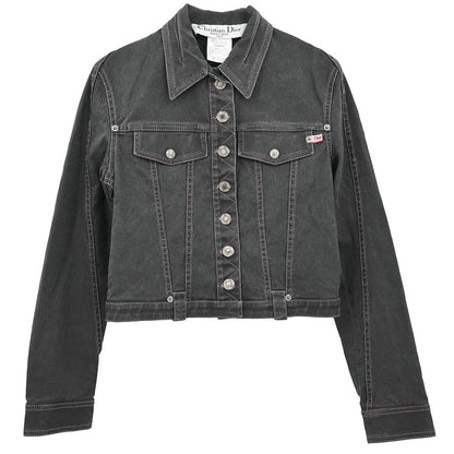 Christian Dior 2003 Single Breasted Denim Jacket Black #36