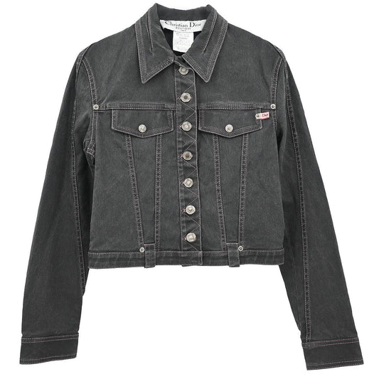 Christian Dior 2003 Single Breasted Denim Jacket Black #36
