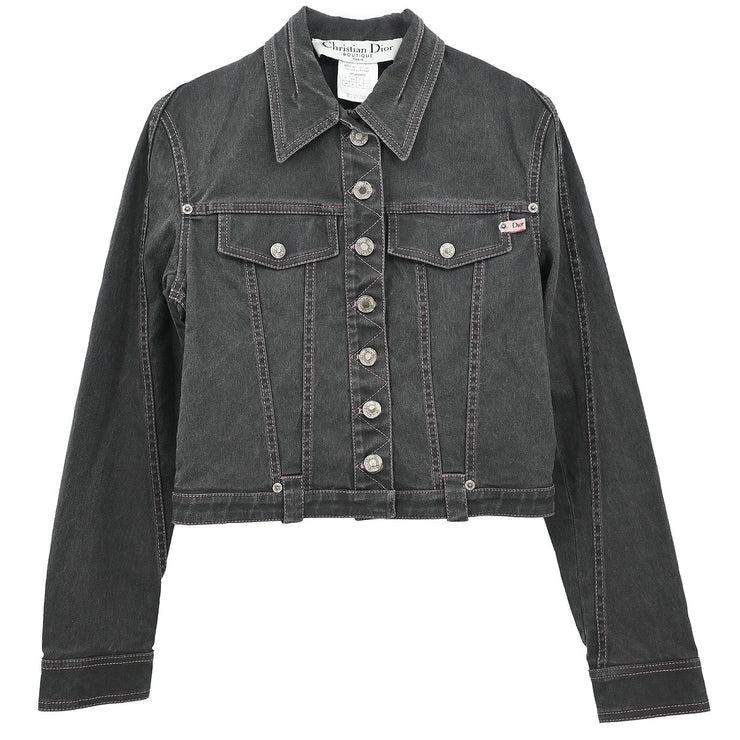 Christian Dior 2003 Single Breasted Denim Jacket Black #36