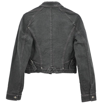 Christian Dior 2003 Single Breasted Denim Jacket Black #36