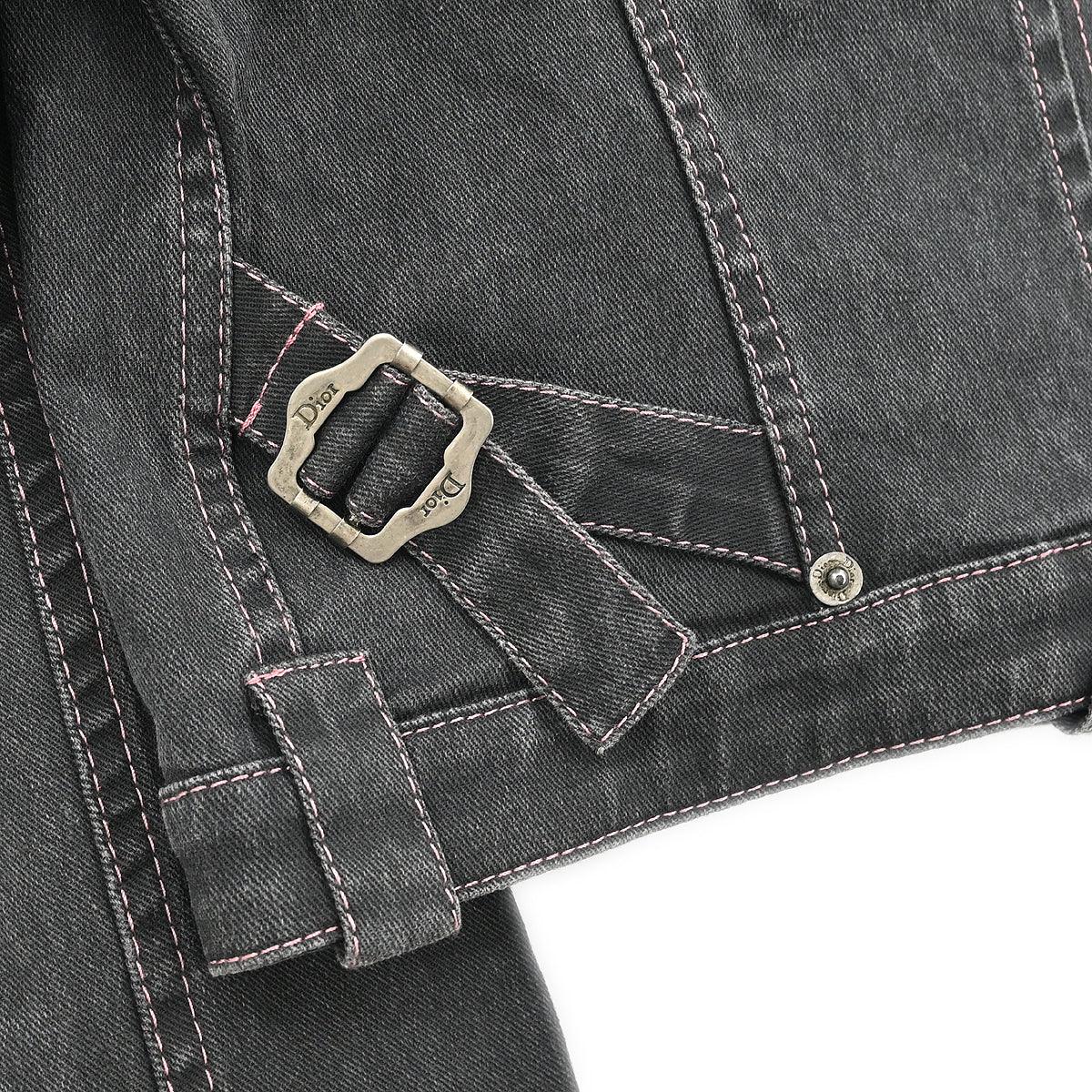 Christian Dior 2003 Single Breasted Denim Jacket Black #36