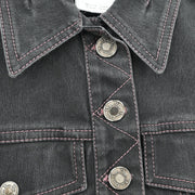 Christian Dior 2003 Single Breasted Denim Jacket Black #36