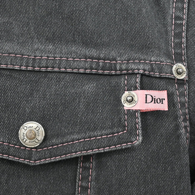 Christian Dior 2003 Single Breasted Denim Jacket Black #36
