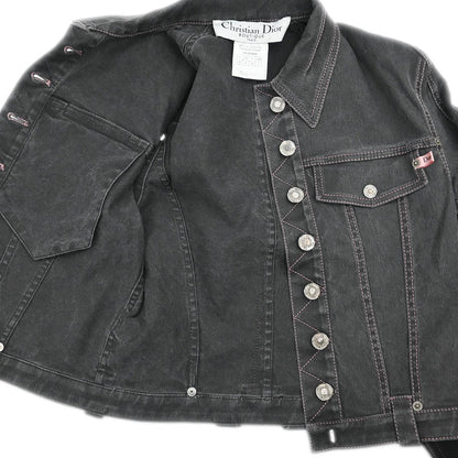 Christian Dior 2003 Single Breasted Denim Jacket Black #36