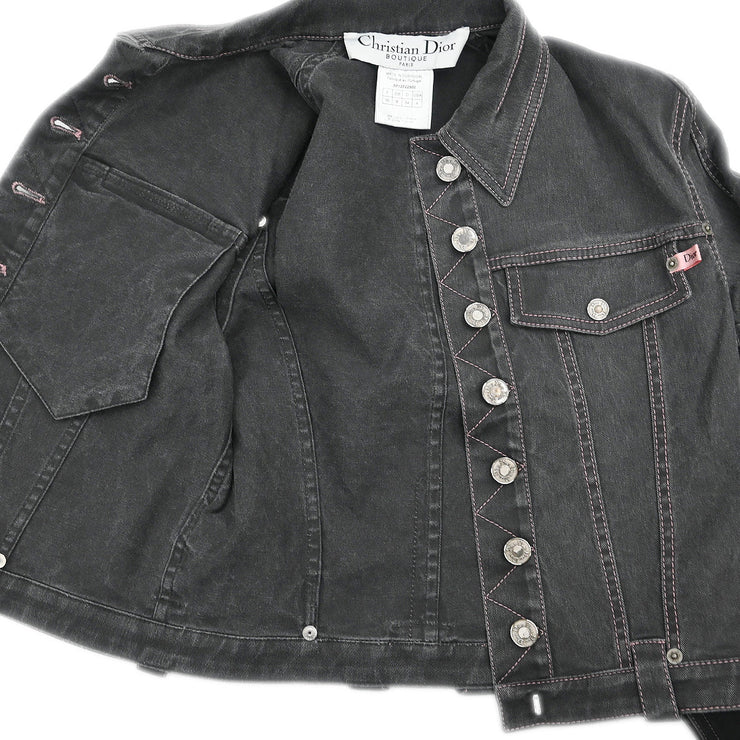 Christian Dior 2003 Single Breasted Denim Jacket Black #36