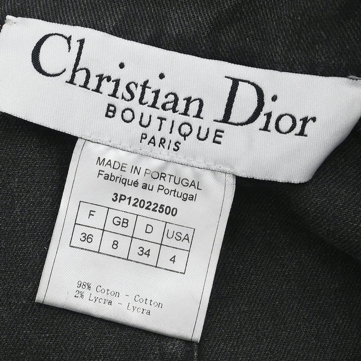 Christian Dior 2003 Single Breasted Denim Jacket Black #36