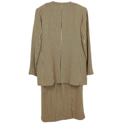 Yves Saint Laurent Setup Suit Jacket Skirt Brown #36