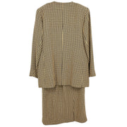 Yves Saint Laurent Setup Suit Jacket Skirt Brown #36