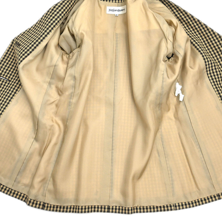 Yves Saint Laurent Setup Suit Jacket Skirt Brown #36